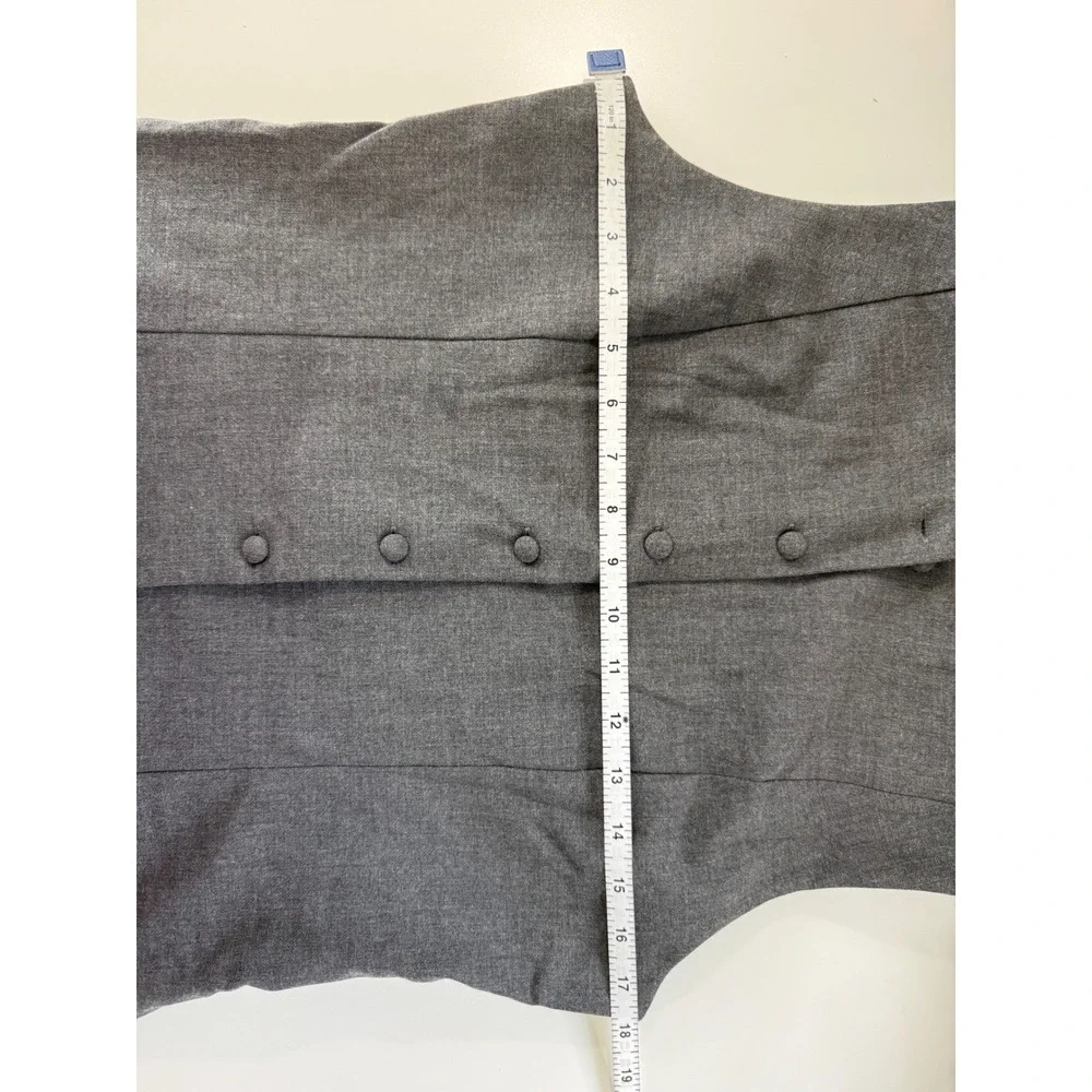 WAYF Charcoal Grey Button‎ Front Sleeveless Mini Dress Med Pockets NWOT Career